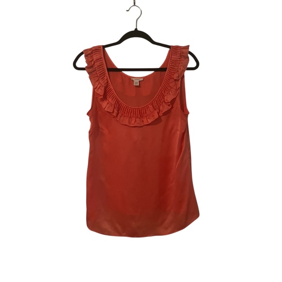 J. Crew Women's Orange Sleeveless Scoop Neck Tank Size 8 - Picture 1 of 3